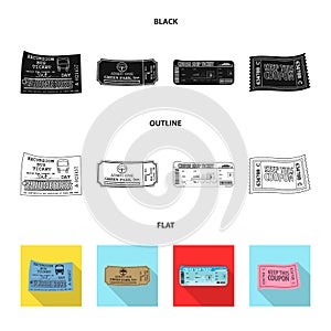Vector design of ticket and admission symbol. Collection of ticket and event stock symbol for web.