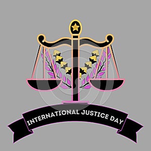 vector design to commemorate International Justice Day