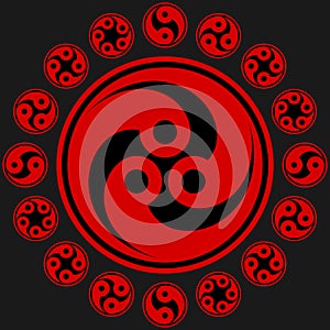 Vector symbol of tomoe hams