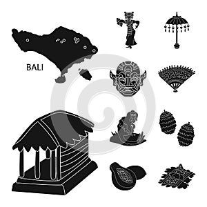 Vector design of and traditional logo. Set of and bali vector icon for stock.