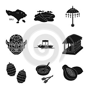 Vector design of  and traditional symbol. Collection of  and bali vector icon for stock.