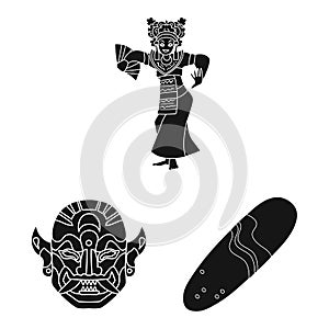 Vector design of and traditional symbol. Collection of and bali vector icon for stock.