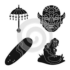 Vector design of and traditional symbol. Set of and bali stock symbol for web.