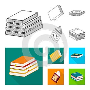 Vector design of training and cover sign. Set of training and bookstore  stock vector illustration.