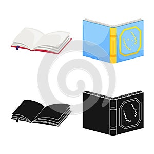 Vector design of training and cover symbol. Set of training and bookstore  vector icon for stock.