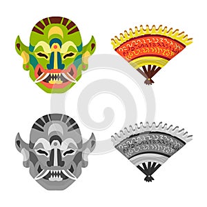 Vector design of and travel logo. Set of and traditional vector icon for stock.