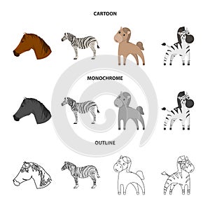 Vector design of trot and running icon. Set of trot and clipart stock symbol for web.