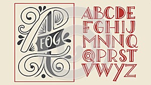 Typography fog alphabet vector, letter design, font style, alphabet art, foggy letters Generative AI photo