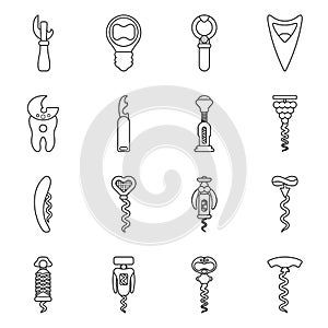 Vector design of winery and mechanical logo. Set of winery and uncork stock symbol for web.