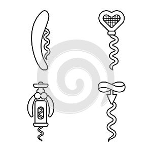 Vector design of winery and mechanical symbol. Set of winery and uncork vector icon for stock. photo