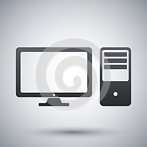 Vector desktop computer icon