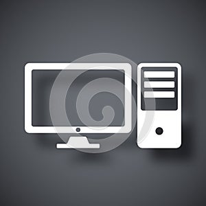 Vector desktop computer icon