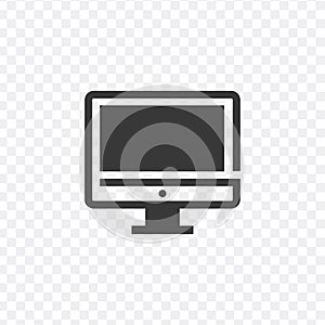 Vector Desktop Computer Icon. Stock vector illustration isolated on white background
