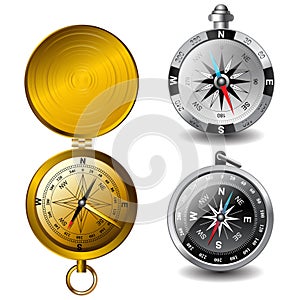 Vector detailed compasses