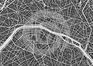Vector detailed map Paris
