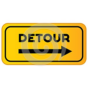 Vector Detour Road Sign photo
