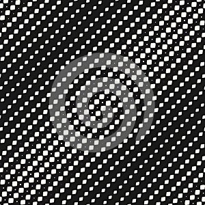 Vector diagonal halftone stripes seamless pattern. Geometric monochrome texture