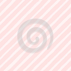 Vector diagonal stripes of pastel pink colors seamless pattern