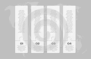 Vector diagram infographic process on 4 steps