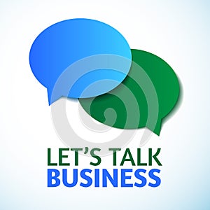 Vector dialog clouds, let's talk business