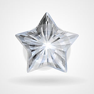 Vector Diamond Five Pointed Star in Triangular Design