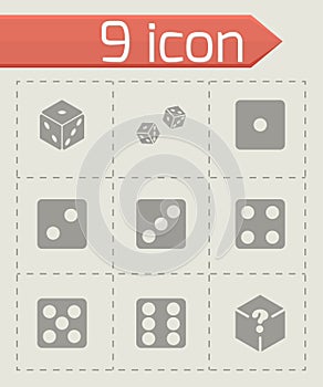 Vector dice icon set