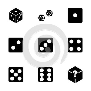 Vector dice icon set