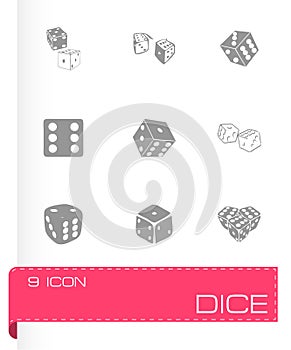 Vector dice icon set