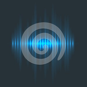 Vector digital music equalizer audio waves design template audio signal visualization signal illustration.
