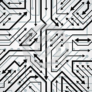 Vector digital technology background with circuit board elements