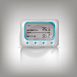 Vector digital thermometer