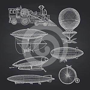 Vector dirigibles illustration