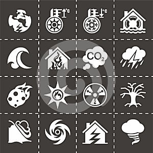 Vector Disaster icon set
