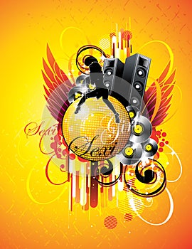 Vector discotech illustration