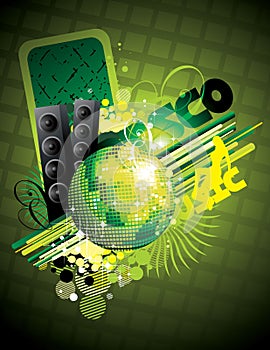 Vector discotech illustration