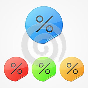 Vector discount stickers