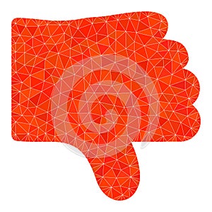 Vector Dislike Thumb Triangle Filled Icon