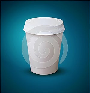 Vector disposable paper cup