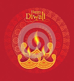 Vector Diwali Background Design Template