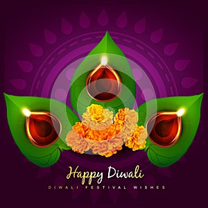 Vector diwali diya