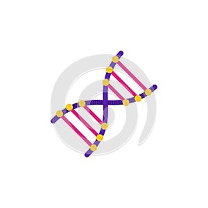 Vector DNA flat icon.