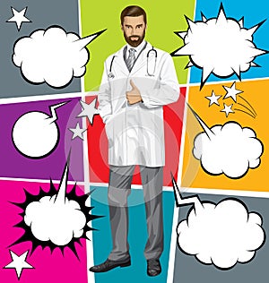 Vector Doctor With Stethoscope