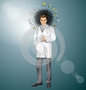 Vector Doctor With Stethoscope