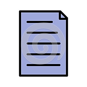Vector Document Icon For Personal And Commercial Use.