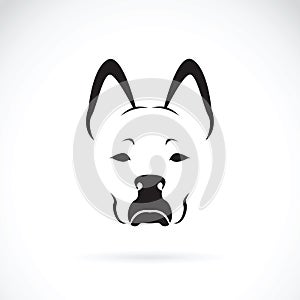 Vector of a dog face on white background. Pet.