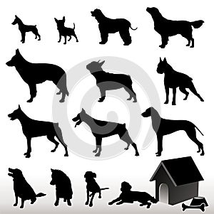 Vector Dog Silhouettes photo