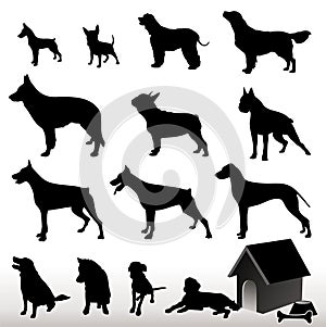 Vector Dog Silhouettes