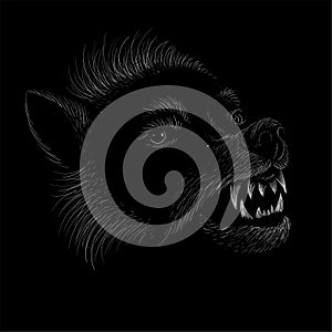 The Vector dog or wolf for tattoo or T-shirt design or outwear.