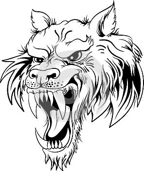 The Vector dog or wolf for tattoo or T-shirt design or outwear.