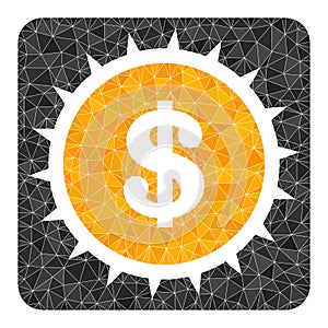 Vector Dollar Box Polygonal Icon